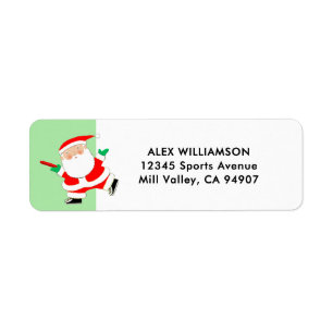 Disk Golf Christmas Holiday Label