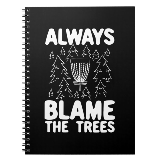 Disk Golf Disk Basket Gift Notebook (Front)