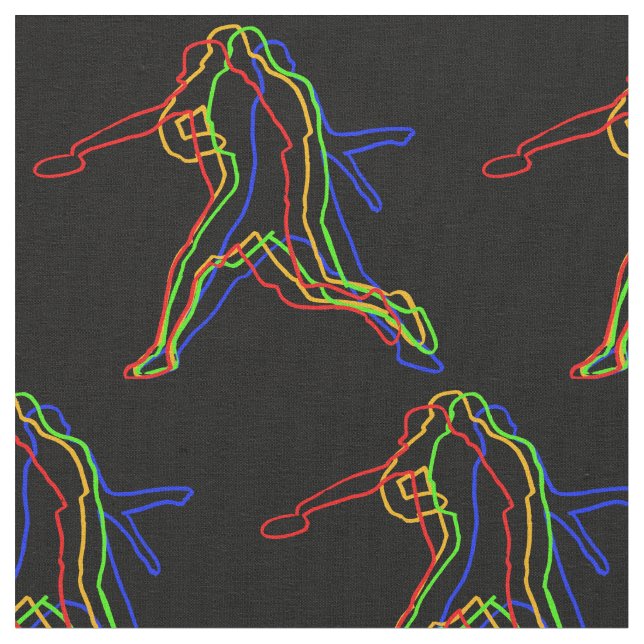 Disk Golf Driving Line sequence Fabric (Close Up)