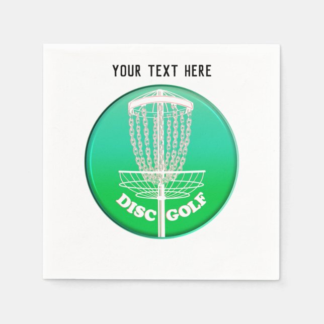 Disk Golf Frisbee Cage Napkins (Front)