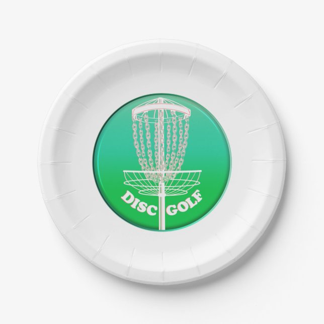 Disk Golf Frisbee Net Paper Plates (Front)