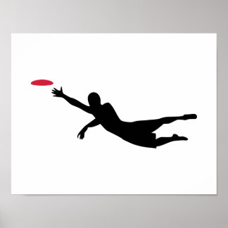 Disk golf frisbee poster