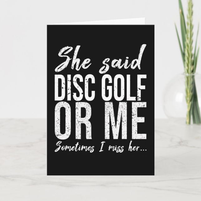 Disk Golf funny sports gift idea Card (Front)