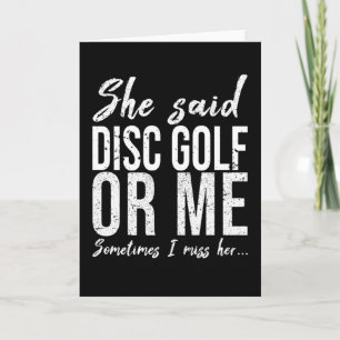 Disk Golf funny sports gift idea Card