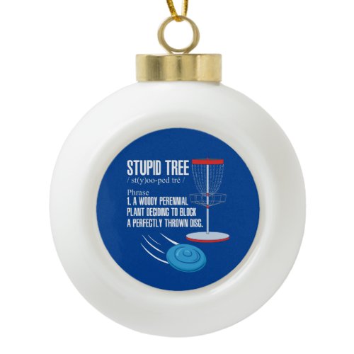 Disk Golf Gifts Ceramic Ball Christmas Ornament
