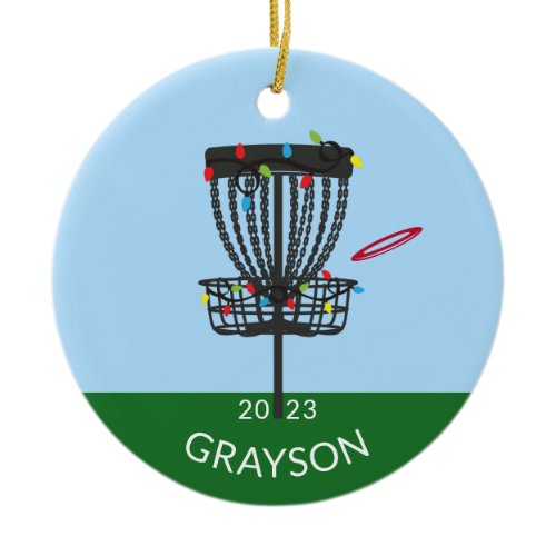 Disk Golf Monogram Ornament