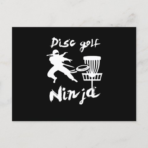 Disk Golf Ninja Golfer Frisbee Player Sports Holiday Postcard