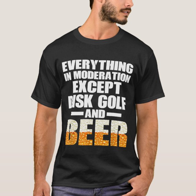 Disk Golf Player Beer T-Shirt (Front)