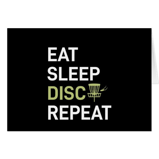 Disk Golf Player | Eat Sleep Disk Golf Repeat Cards (Front Horizontal)