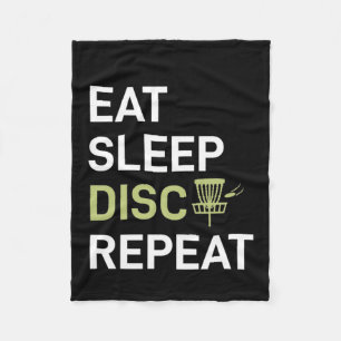 Disk Golf Player Eat Sleep Disk Golf Repeat Fleece Blanket