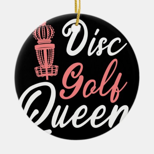 Disk Golf Queen Frolf Frisbee Golf  Ceramic Ornament