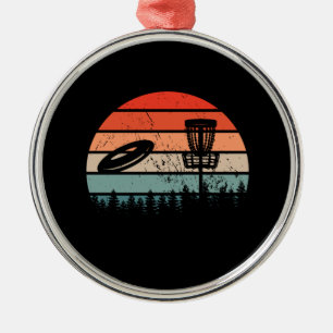 Disk Golf Retro Metal Ornament