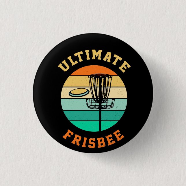 Disk Golf Ultimate Frisbee Button (Front)