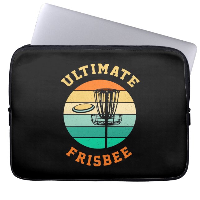 Disk Golf Ultimate Frisbee Laptop Sleeve (Front)
