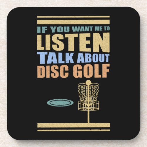 Disk Golfer  Talk About Disk Golf  Disk Golfing Beverage Coaster