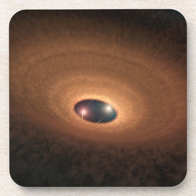 Disk Of Dusty Material Leftover From Star Forming Beverage Coaster (Front)