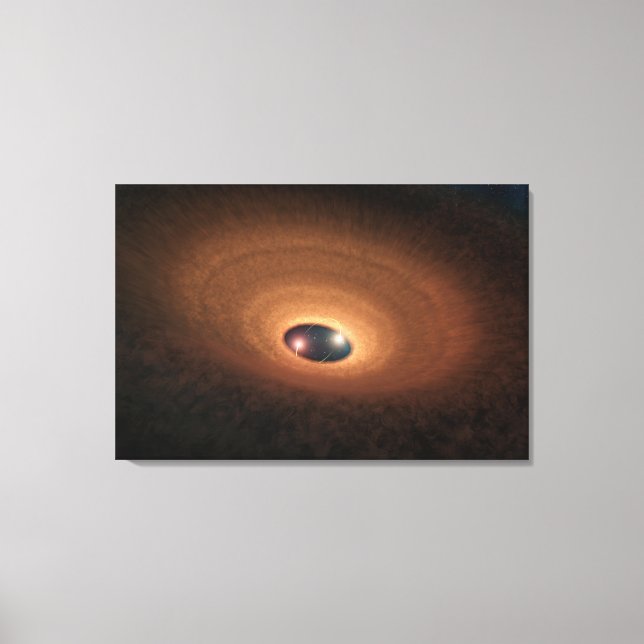 Disk Of Dusty Material Leftover From Star Forming Canvas Print (Front)