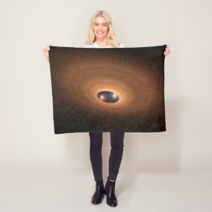 Disk Of Dusty Material Leftover From Star Forming Fleece Blanket