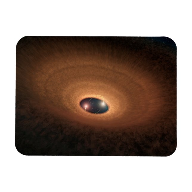 Disk Of Dusty Material Leftover From Star Forming Magnet (Horizontal)