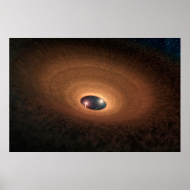 Disk Of Dusty Material Leftover From Star Forming Poster (Front)