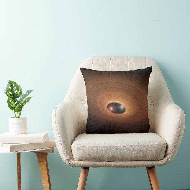 Disk Of Dusty Material Leftover From Star Forming Throw Pillow (Chair)