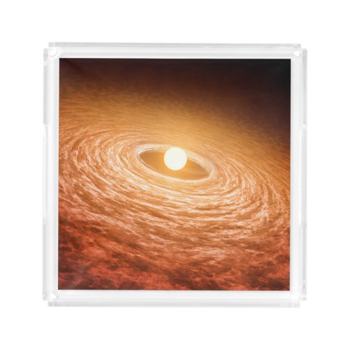 Disk Of Material Surrounding Star Fu Orionis Acrylic Tray