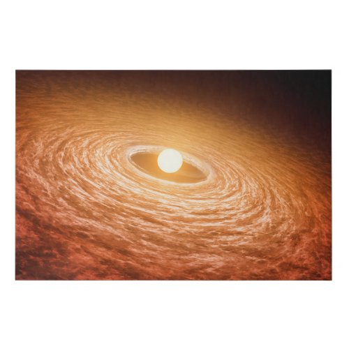 Disk Of Material Surrounding Star Fu Orionis Faux Canvas Print