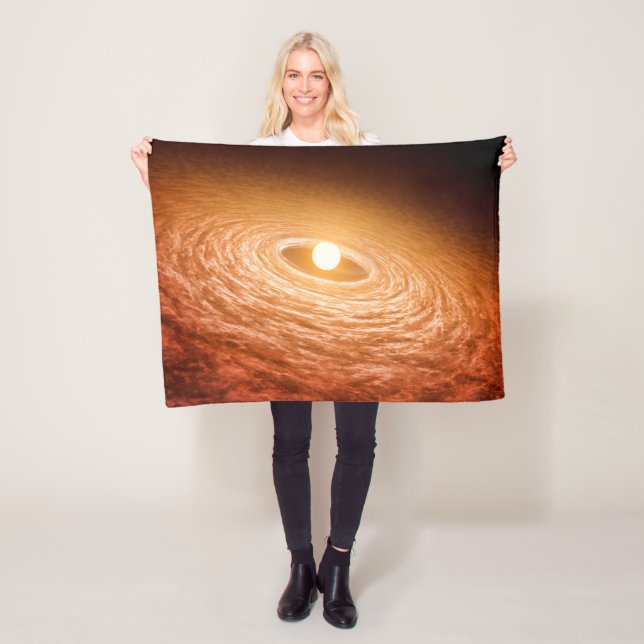 Disk Of Material Surrounding Star Fu Orionis. Fleece Blanket (In Situ)