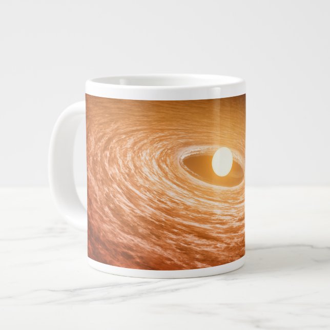 Disk Of Material Surrounding Star Fu Orionis. Giant Coffee Mug (Front Left)