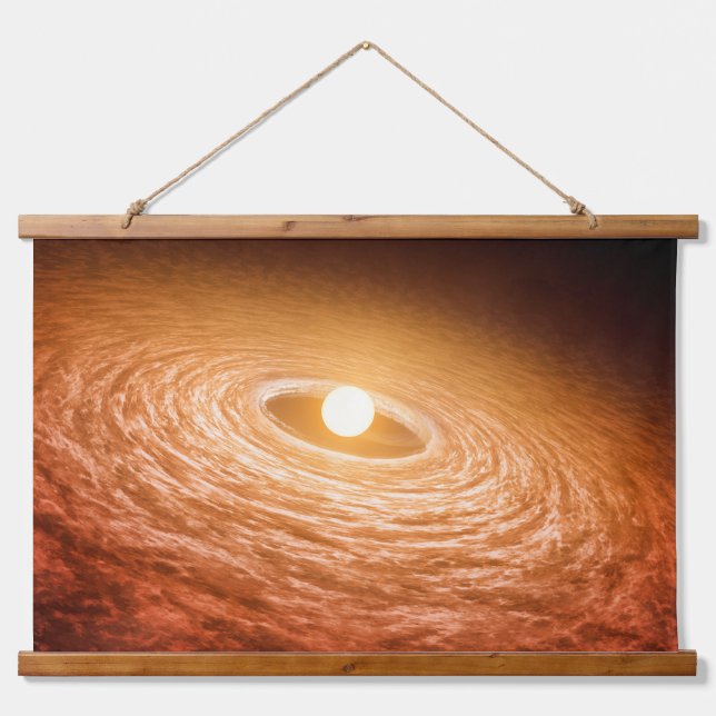 Disk Of Material Surrounding Star Fu Orionis. Hanging Tapestry (Front)