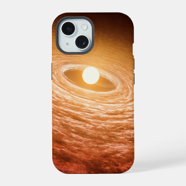 Disk Of Material Surrounding Star Fu Orionis. Iphone Case (Back)