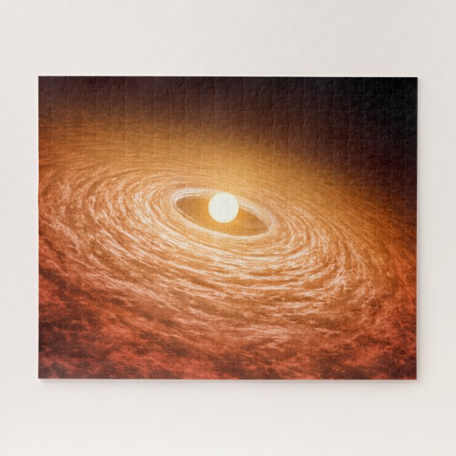 Disk Of Material Surrounding Star Fu Orionis. Jigsaw Puzzle (Horizontal)