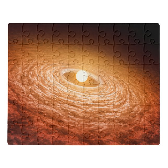 Disk Of Material Surrounding Star Fu Orionis. Jigsaw Puzzle (Puzzle Horizontal)