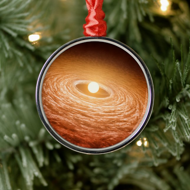 Disk Of Material Surrounding Star Fu Orionis. Metal Ornament (Tree)