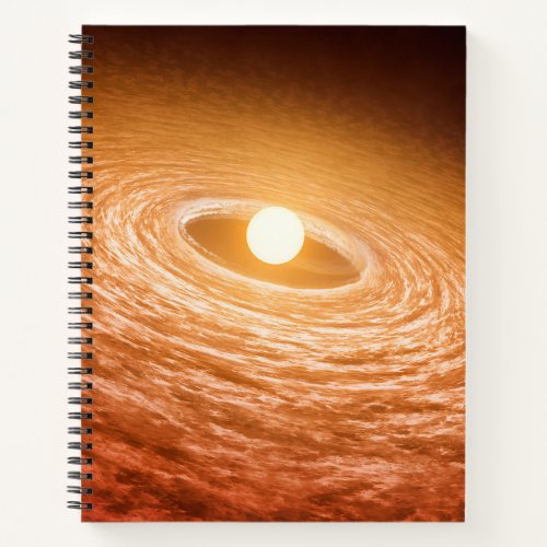Disk Of Material Surrounding Star Fu Orionis Notebook