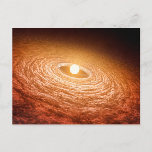 Disk Of Material Surrounding Star Fu Orionis. Postcard (Front)