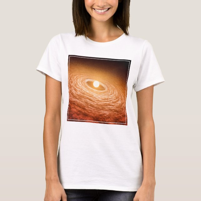 Disk Of Material Surrounding Star Fu Orionis. T-Shirt (Front)