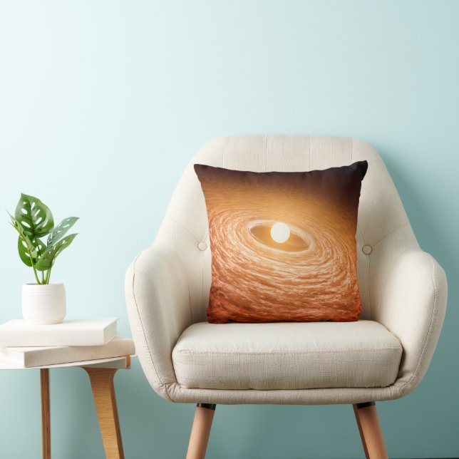 Disk Of Material Surrounding Star Fu Orionis. Throw Pillow (Chair)