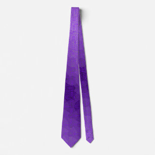 Disk Pattern 02.Gray BPurple BG Neck Tie