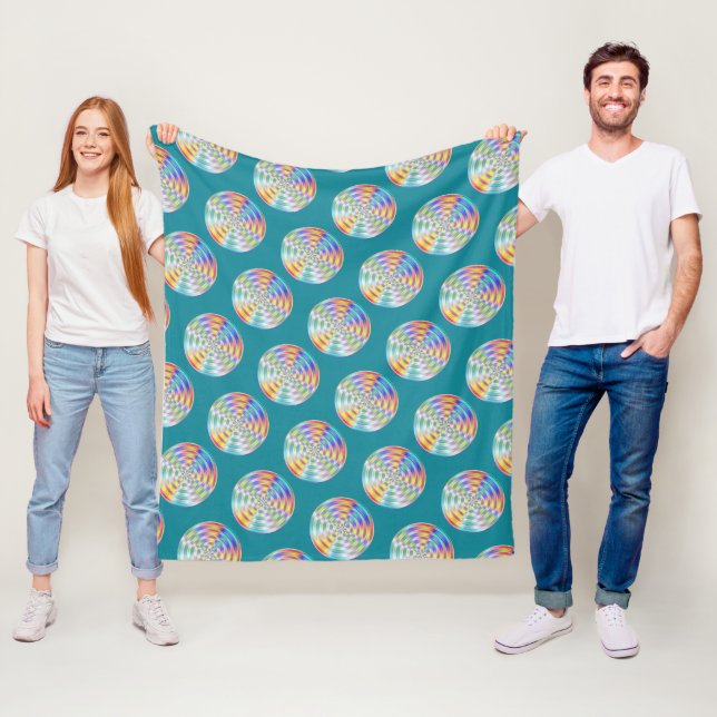 Disk Pattern Fleece Blanket (In Situ)