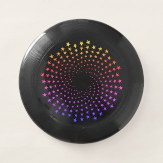 Disk - Rainbow Colored Star Swirls Wham-O Frisbee