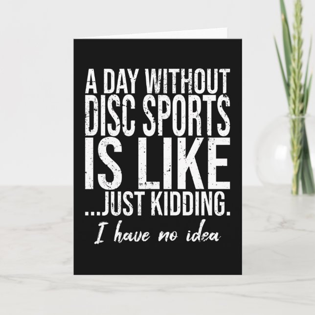 Disk Sports funny sports gift Card (Front)