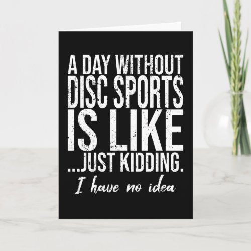 Disk Sports funny sports gift Card