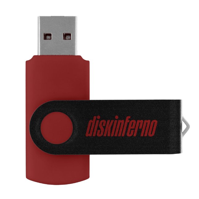 DiskInferno USB Swivel Flash Drive (Opened)