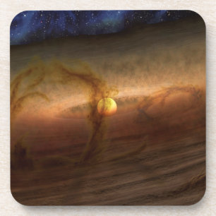 Disks Of Planet-Forming Material Circling Stars. Beverage Coaster