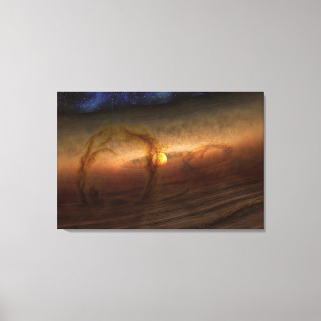 Disks Of Planet-Forming Material Circling Stars. Canvas Print (Front)