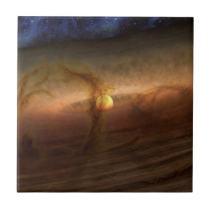 Disks Of Planet-Forming Material Circling Stars. Ceramic Tile