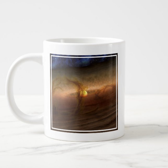 Disks Of Planet-Forming Material Circling Stars. Giant Coffee Mug (Left)