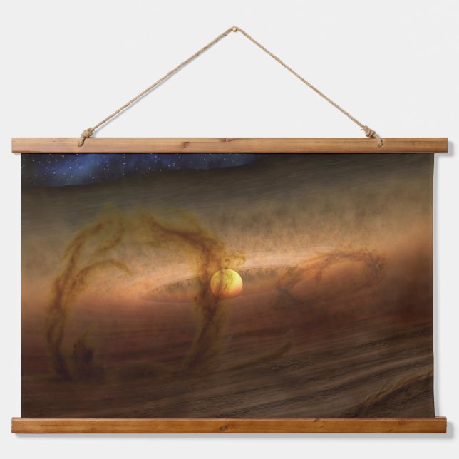 Disks Of Planet-Forming Material Circling Stars. Hanging Tapestry (Front)