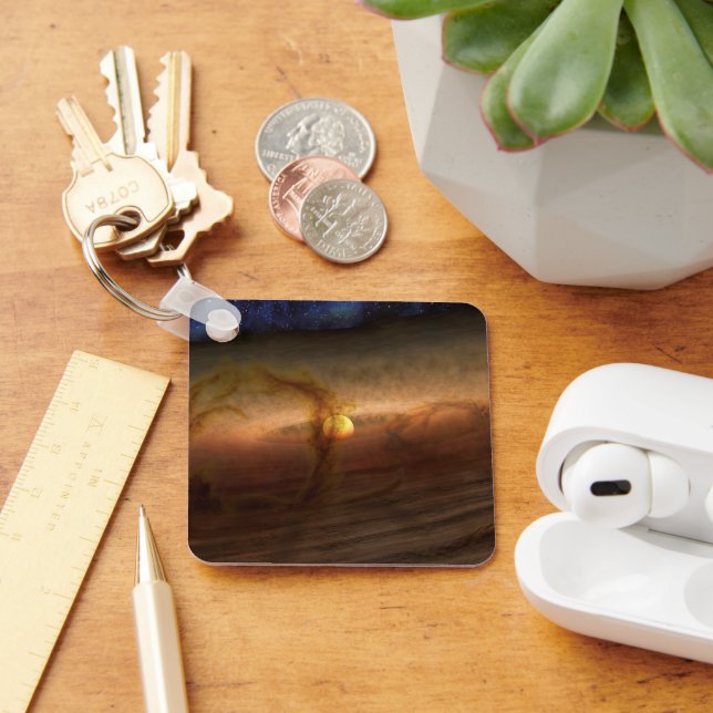 Disks Of Planet-Forming Material Circling Stars. Keychain (Desk)